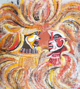 Le DUO( 2023) Acrylique sur toile texturée-150x135 cm_1800€